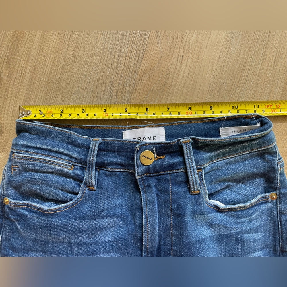 Frame Denim Women's ‘Le High Skinny’ Cropped Blue Jeans Size 25 - Picture 7 of 10